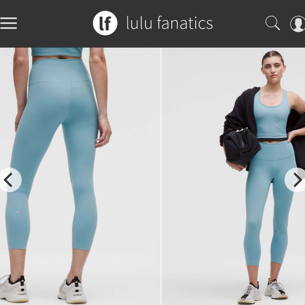 NWT Lululemon Wunder Train High Rise Tight 23” Sz 6 Washed Blue